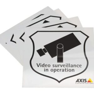 Aufkleber, Axis Kamera Bild, Text: "Video surveillance in operation", 10 Stück