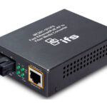 Medienkonverter, 100FX Single Mode nach 10/100TX, 1 Port, PoE Injektor, 15,4W