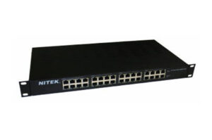 Managed PoE Injektor, 16 Kanäle, RJ45,10/100MBit, 19", 1HE, 115/220VAC