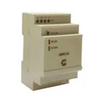 Ein elektrisches Gerät mit der Beschriftung "AMR3-24", das Kontrollleuchten für "DC LO" und "DC ON" zeigt.