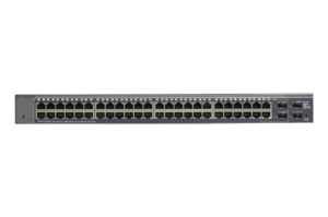 Gigabit Switch, 48x RJ45 GBit, smart managed, 2x SFP, 2x SFP shared