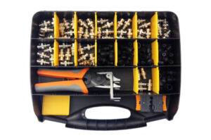 BNC Steckverbinder HD-TVI Starter Kit mit 50 Steckern, Werkzeuge