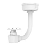 Eine weiße Kamerahalterung für Deckenmontage.