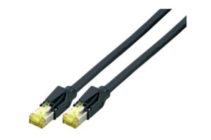 RJ45 Patchkabel S/FTP, Cat.6A, PUR, Cat.7 Rohkabel, TM31, 10m, schwarz