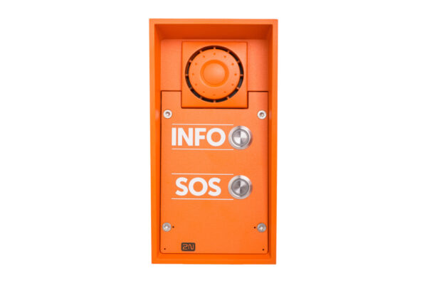 Netzwerk Türstation, zwei Ruf Tasten, 10W Lautsprecher, mit INFO- und SOS-Labels