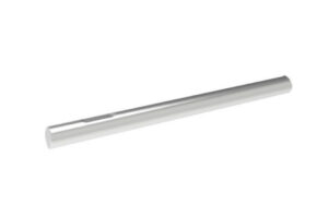 Ein silberfarbener, metallischer Zylinder in leicht schräger Ansicht.