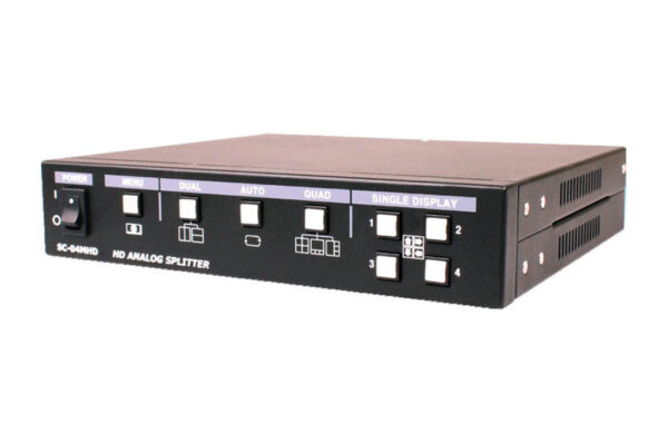 Quad Splitter, 1920x1080, FBAS, AHD, TVI, CVI Eingang / FBAS, HDMI, VGA Ausgang