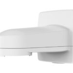 Weißer Wandhalter für ein elektronisches Gerät.