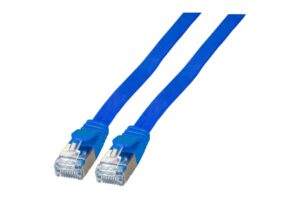 U/FTP Flachpatchkabel, Cat 6, 1,0m, blau