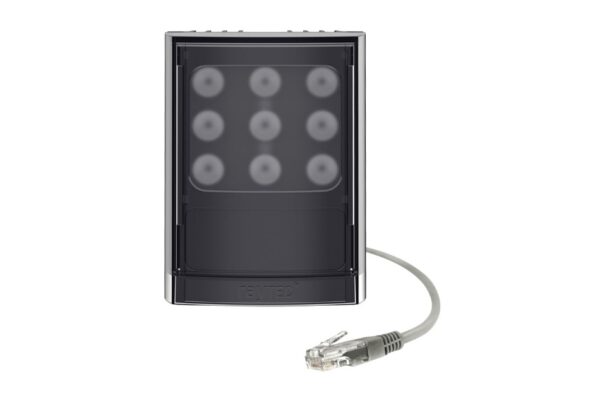LED Hybrid-Scheinwerfer, 70m Weißlicht, 130m Infrarot, 850nm, PoE+ oder 24VDC