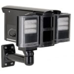 Wetterschutzgehäuse, 2x Weißlicht Scheinwerfer, für 2 Kameras, IP66, 12/24V