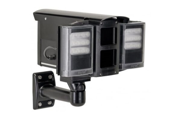 Wetterschutzgehäuse, 2x Weißlicht Scheinwerfer, für 2 Kameras, IP66, 12/24V