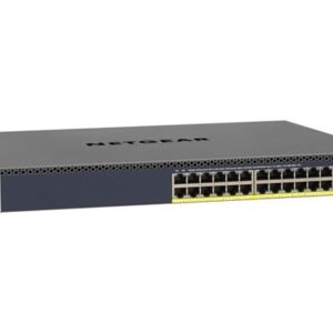 Gigabit Switch, managed, stackable, 24x RJ45, 2xRJ45 10GbE, 2x 10G SFP+, PoE+ 720W