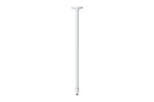 Einfacher weißer Verlängerungsstab für Deckenmontage, geeignet für Lampen oder Ventilatoren.