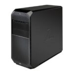 Schwarzer Computer-Tower mit perforierter Vorderseite und seitlichem "Z"-Logo.