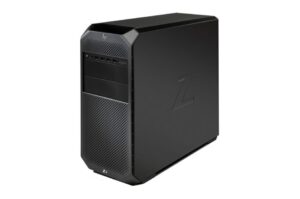 Schwarzer Computer-Tower mit perforierter Vorderseite und seitlichem "Z"-Logo.
