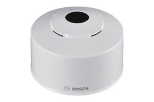 Weißer, runder Brandmelder von Bosch.