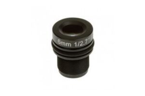 Objektivlinse mit der Aufschrift "6mm 1/2.7"".