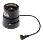 Schwarzes Computar Megapixel-Objektiv mit Kabelanschluss.