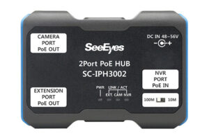 Ethernet, PoE Extender, 1x IN, 2x OUT, Daisy-Chain für Kameras, 10/100Mbps, 250m max.