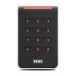 Ein elektronisches Tastenfeld mit Zahlen und Symbolen auf der Vorderseite, darunter das Logo "HID".