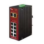 Gigabit Switch, Managed, 2x SFP, 8x RJ45, 48VDC, 24VAC