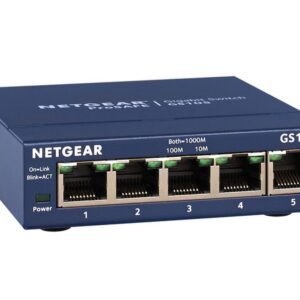 unmanaged Switch 5 Gigabit Ports, Externes Netzteil, Lüfterlos