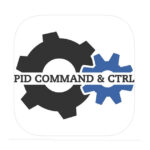 Zwei ineinander greifende Zahnräder, eines schwarz, das andere blau, mit dem Text "PID COMMAND & CTRL" darüber.