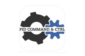 Zwei ineinander greifende Zahnräder, eines schwarz, das andere blau, mit dem Text "PID COMMAND & CTRL" darüber.