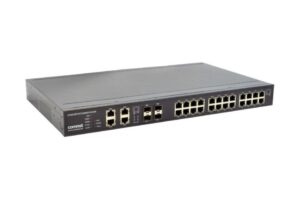 Ein Netzwerk-Switch der Marke ComNet mit mehreren Ethernet-Ports.