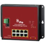 Gigabit Switch, Managed, 8x RJ45, PoE+, 2x SFP, -40°C ~ +75°C, Wandmontage