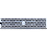 Ein Netzwerk-Videorekorder mit einem gitterähnlichen Muster auf der Vorderseite, das den Schriftzug "Avigilon" zeigt.