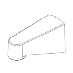 Illustration eines keilförmigen Objekts mit abgerundeter Vorderseite.