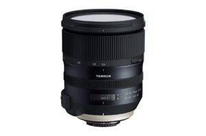 Tamron-Objektiv SP 24-70mm F/2.8 Di VC USD G2, schwarz, mit verschiedenen Skalen und Bedienelementen.