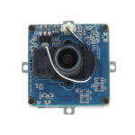 Kameramodul mit offen sichtbarer Elektronikplatine und Linse.