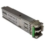 Ein optisches Transceivermodul mit der Aufschrift AMG S18057-02, geeignet für 1000M-LX-40km Verbindungen.