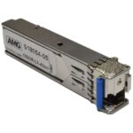 Ein SFP-Transceiver-Modul mit der Aufschrift "AMG S18054-05" und "1000M-LX-40km".