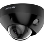 Netzwerk Mini Dome, 24h Farbe, 2688x1520@30fps, 2,8mm, Audio, Weißlicht, Alarm, IP67 schwarz