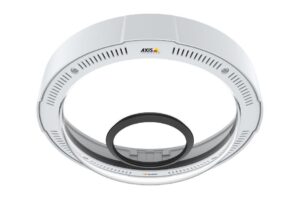 Weißer, runder Rahmen mit einem kleineren schwarzen Ring in der Mitte, Markenlogo "AXIS" oben sichtbar.