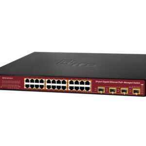Gigabit Switch, managed, 24x RJ45 Gbit , 4x shared SFP Gbit, 380W PoE