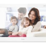 Netzwerk Innenstation, 10,1" Touchscreen, 1024x600, 8x AlarmIn, 2x AlarmOut, weiß