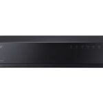 Ein schwarzer Wisenet Digital Video Recorder mit Kontrollleuchten und USB-Anschluss auf der Vorderseite.