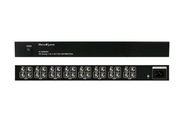 AHD, TVI, CVI, SD/CVBS 8 In 24 Out Multi-Format Signalverteiler
