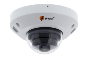 Überwachungskamera der Marke Eneo in gewölbtem Design.