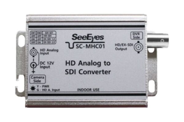 Medienkonverter, HD Analog nach SDI, EX-SDI 1.0/2.0, 1080p/30Hz, 12VDC
