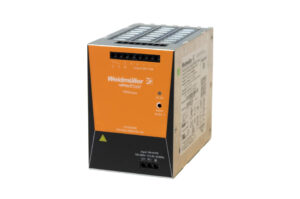 Stromversorgungseinheit Weidmüller PROmax in Schwarz und Orange.
