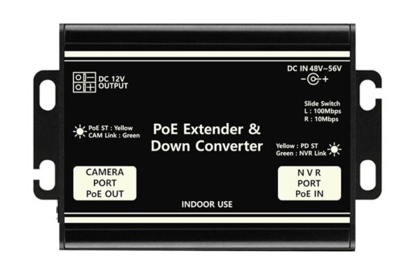 PoE und Ethernet Extender, Splitter Funktionen (DC 12V), Reichweite 250m