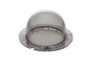 Klare Plastikkuppel mit kreisförmigem Sockel, geeignet zur Abdeckung von Geräten.