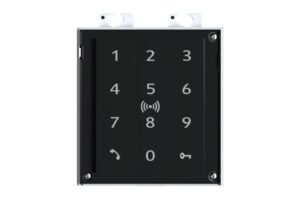 Elektronisches Tastaturfeld mit Zahlen und Symbolen für Telefon und Schlüsselfunktion.