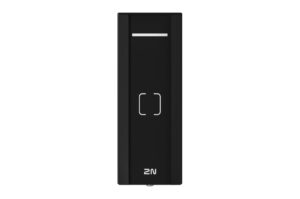 Schwarzes rechteckiges Gerät mit einem Symbol und dem Logo "2N" unten.